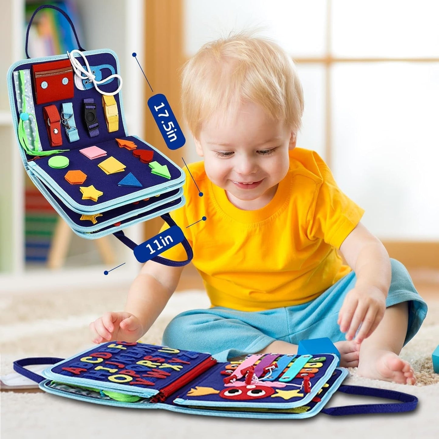 Upgraded Montessori Busy Board – Educational Toy for Toddlers