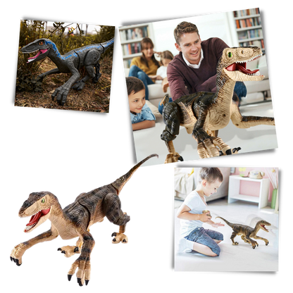 RC Velociraptor Dinosaur Toy with Realistic Sounds & Movements