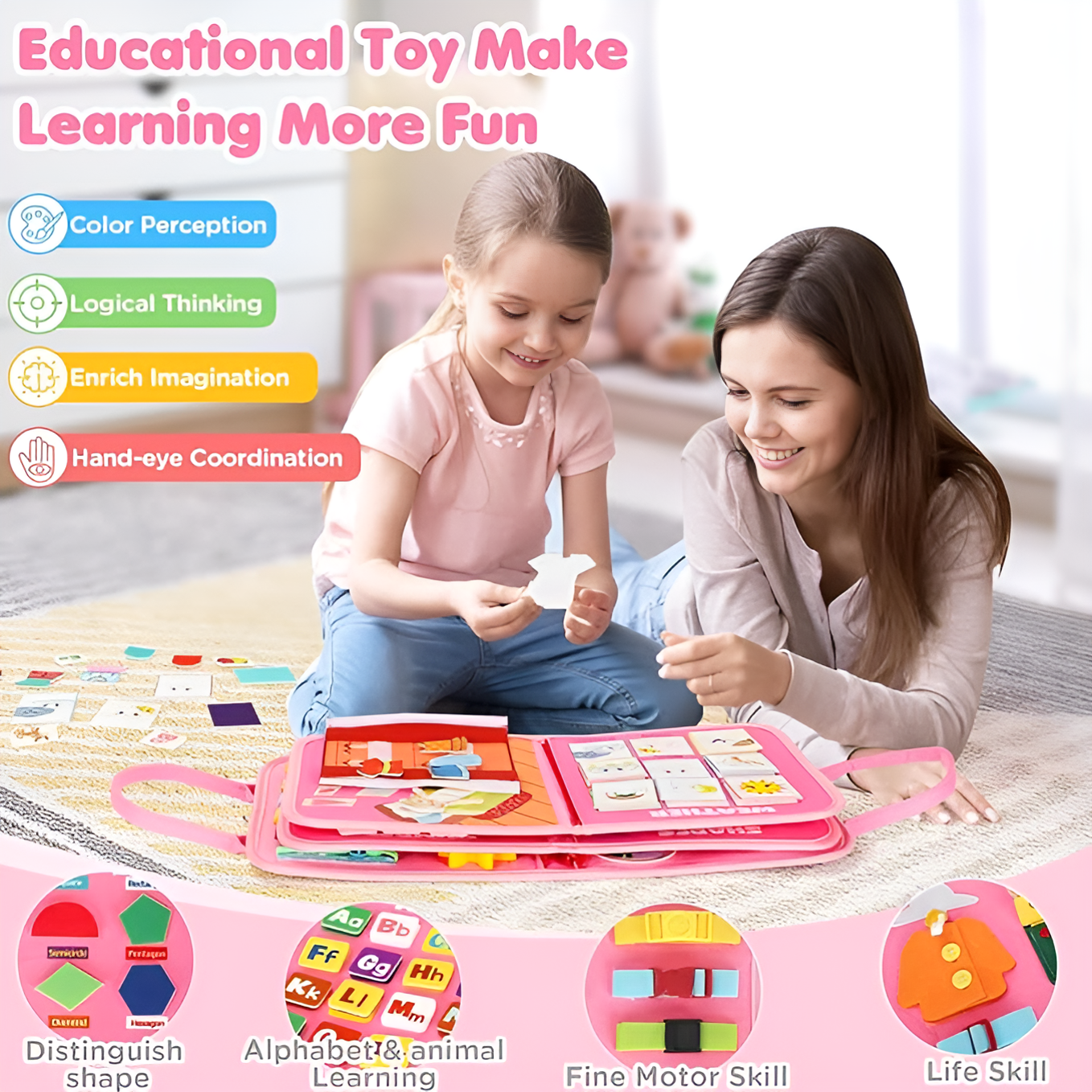 Upgraded Montessori Busy Board – Educational Toy for Toddlers