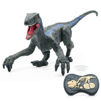 RC Velociraptor Dinosaur Toy with Realistic Sounds & Movements