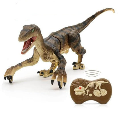 RC Velociraptor Dinosaur Toy with Realistic Sounds & Movements