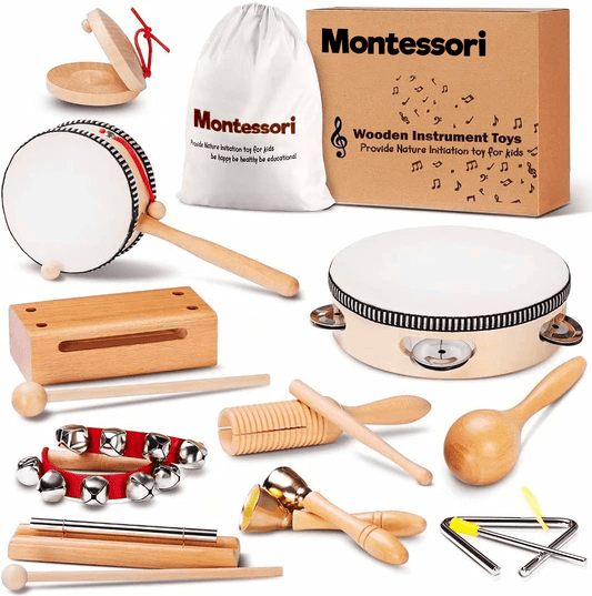 Kids Wooden Musical Instruments Set